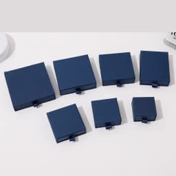 24pcs Jewelry Packaging Boxes Cardboard Drawer Jewelry Gift Display Box Bulk 8x8x2.5cm Rings Earrings Necklaces Thick Paper Box