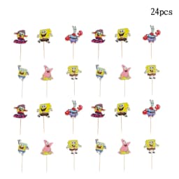 Cartoon SpongeBob Theme Birthday Party Balloon Disposable Tableware Mask Flag Candy Box Backpack Baby Shower party supplies