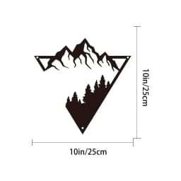 Elegant Iron Wall Hanging Black Mountain Sword Cutout Metal Art for Indoor Decor TV Background Wall Decoration