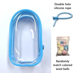For Mini Labubu Pin For Love V4 Transparent Colorful Protector Case Doll Accessories Plush Doll Display Bag Outdoor Keychain Toy