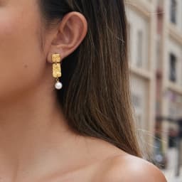 Uworld Classic Geometric Drop Earrings For Women Minimalist 18K Gold PVD Plated Stainless Steel Earrings Fashion Jewelry Gift