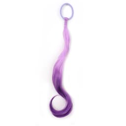14 Inch Lightweight Colored Hair Extensions Colored Hair Extensions Synthetic for Kids Curly Ponytail Extension with Elastic Tie
