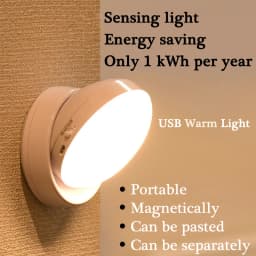 Led Night Light USB Charging Motion Sensor Round Energy-saving Led Lamps Bedroom Sound/Light Control For Corridor Home Bathroom