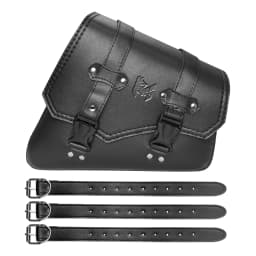 Universal Motorcycle Side Saddle Bags PU Leather SwingArm Tool Bag Plastic Buck Cafe Racer Luggage Bag For Cruiser Custom