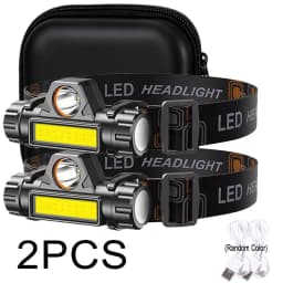 Rechargeable COB LED USB Headlamp Strong Magnetic Powerful Headlight Super Bright Waterproof Head Torch For Outdoor Fishing
