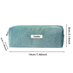 New Retro Corduroy Solid Color Pencil Case, Coin Purse, Artistic Minimalist Cosmetic Bag, High School Student Storage Bag