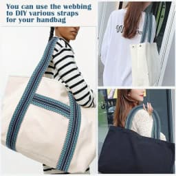 5 Yards Nylon Webbing Ribbon Striped Webbing Webbing Ribbon for Crafts Bag Handles Camera Purse Strap DIY Pet Collars Backpack