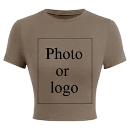 Women's Crop T-shirt Customize your team uniform design logo Y2K Fans Aid Club Fashion Party sisters DIY T-shirt Elasticity
