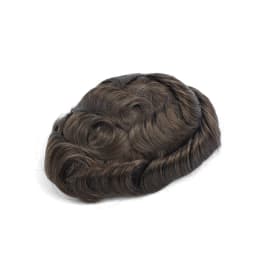 Topunique Full Swiss Lace 90% Light to Medium Light Men Toupee Capillary Prothesis Hair Replacement System Hair Piece For Men