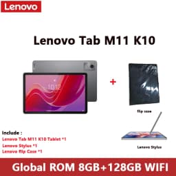 Global ROM Lenovo Tab M11 K10 11" Display 4G LTE MediaTek Helio G88 8GB RAM 128GB SSD L1 1920x1200 Wifi 7040mAh Android Tablet