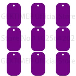 100Pcs Nameplate Laser Engraved Number Pendant for KeyChain Diy Making Aluminum Military Identity Tag Custom Personalized ID