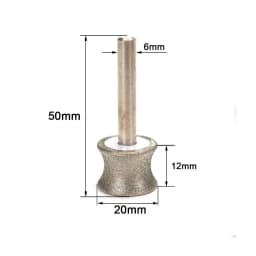 SI FANG Concave Diamond Grinding Wheel 2-12mm for Glass Jade Ceramic Sharpening Rotary Grinding Tool Polishing Wheel