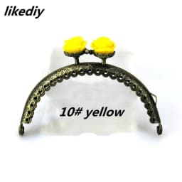 1 Piece 8.5 CM Antique Bronze Rose Head Metal Purse Frame Semicircle Kiss Clasp Lace DIY Bag Accessories