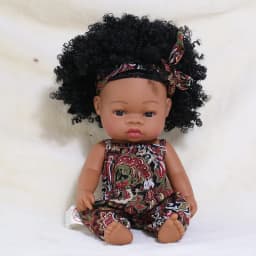 14 Inch 35cm Reborn African Doll Simulation Soft Vinyl Newborn Baby Dolls Children Lifelike Toys Girls Christmas Birthday Gifts