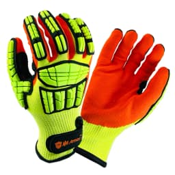 NMSafety Anti Vibration Protective Work Gloves Cut Resistant High Quality with Oil-proof Nitrile Dipped Palm Glove