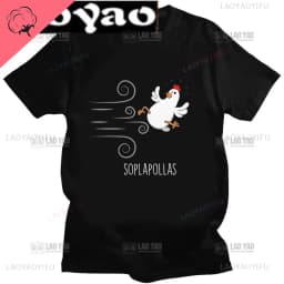 ME SUDA LA POLLA Cute Chicken Cartoon Print Tshirt Men Women Casual Cotton Unisex Sports Top T Shirt Streetwear Creativity Shirt