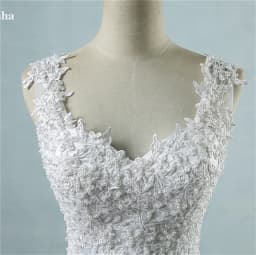 Customized ZJ9076 Ball Gown Spaghetti Straps White Ivory Tulle Pearls Bridal Dress For Wedding Dresses 2026 Marriage
