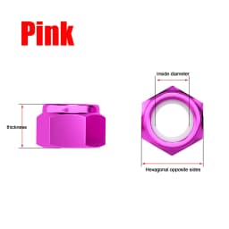 M2 M2.5 M3 M4 M5 M6 M8 Aluminum Hex Nylon Lock Nut Anodized Multi-color Colourful Aluminum Alloy Insert Locking Nuts 5pcs-10pcs