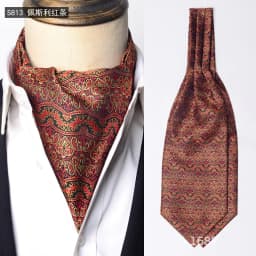 Luxury Mens Vintage Polka Dot Ascot Tie Wedding Formal Cravat Scrunch Self British Gentleman Polyester Paisley Retro Neckties
