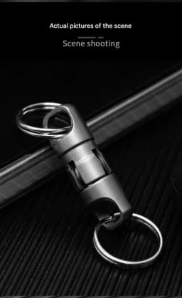 Titanium Alloy 360° Rotatable Keychain Quick Release Buckle Anti Stripping Dog walking Lightwei Buckle Safety With Lock design
