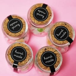 100pcs Round Head Black Handmade Goods Label Tag Self-adhesive Sticker for Baking Cake Fruit Box DIY Decoration Package Supplier