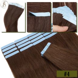 TESS Tape In Human Hair Extensions 2.5g/pc Natural Hair Extensions Hair Brown Adhesive Skin Weft Double Side Seamless Invisible