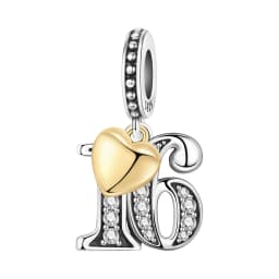 Original 15th 16 18 20 21 Anniversary Birthday Wedding S925 Sterling Silver Bead Pendant Fit Bracelet Necklace DIY Jewelry Gifts