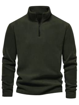 Spring And AutumnBrand Quality Thicken Warm Fleece Jacket for Men Zipper Neck Pullover Men's Sweatshirt Soft Shell Mens Jacke