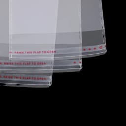 100pcs Transparent Self Sealing Adhesive OPP Plastic Bags with Hang Hole for Jewelry Gift Packing Retail Display Packaging Bag