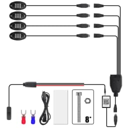 RGB LED Rock Lights Car Chassis Light Music Sync Undergolw For Jeep Off-Road Truck Boat Bluetooth APP Control 4/6/8 In 1