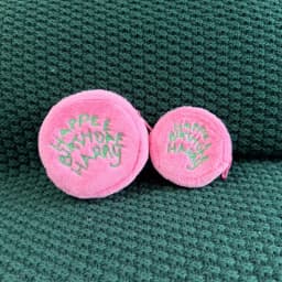 Pink Polka Dot Cute Plush Portable Wallet Mini Coin Purse Earphone Cable Organiser Coin Pouch Cake-Shaped Storage Bag