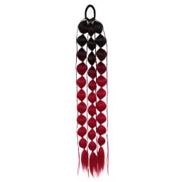 Synthetic 1Pcs Ponytail Extension Corlorful Bubble Braid Long Lantern Braided Ponytail with Hair Tie Straight Hairpieces