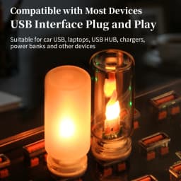 USB LED Night Light Simulated Flame Bulb Night Lamp Flame Flickering Light Effect Candle Bulbs Flameless LED Candles Room Decor
