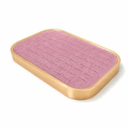 Pink Beige Gray Premium Metal Edge Inside Velvet Jewelry Tray Necklaces Rings Pendants Bracelets Storage and Display Tray