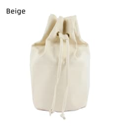 Tanqu New Pure Color Drawstring with Buckle Canvas Fabric Inner Pocket Lining for Obasket Obag Handbag Insert for O Basket O Bag