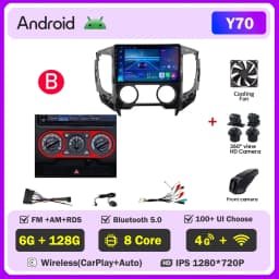 Android Autoradio For Mitsubishi Pajero Sport 3 L200 5 Triton 3 2015- 2019 Car Radio Carplay GPS Navigation Stereo Player WIFI