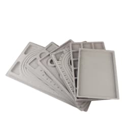 1PC Grey Flocked Bead Board Bracelet Necklace Beading Organizer Tray Beading Accessories Measuring Tool For Jewelry Making