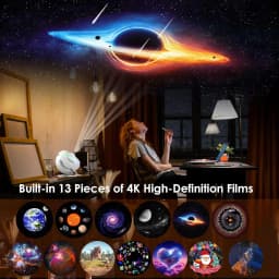 Planetarium Galaxy Projector 13 in 1 Star Light Projector Starry Sleep Night Light with Dynamic Meteors 360° Rotating Nebula