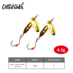 CAST&CATCH Golden Chafer/Golden Beetle Hard Baits-Metal Cast Jig Spoon: Durable Copper Water Drop Trout-Specific Fishing Lure