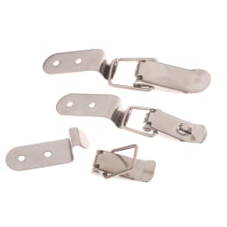 1 Set Cabinet Door Metal Clasps 90 Degree Box Closure Lock Duck-mouth Buckle Hook Spring Loaded Draw Toggle Hasps Clamp