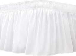 Bedding Bed Skirt Drop Length - White,Black,Gery, Ruffled Dorm Room Bed Skirts, Easy Care, Wrinkle Free ,Microfiber Bed Skirt
