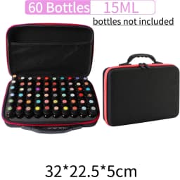 Essential Oils Carrying Case EVA Travel Storage Organizer Essential Oil Case with Foam Insert Portable for30/60 Bottles 10/15 ML