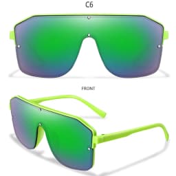New Brand Fashion Square Big Frame Sunglasses Men Women Cycling Goggles Outdoor Sports Driving Travel Windproof Eyewear Festival