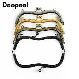 1/2/3Pcs 19cm Embossed Metal Handle Bags Purse Frame Kiss Clasp Handbag Wallet Clourse Clip DIY Sewing Brackets Bag Accessories