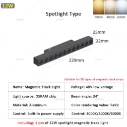 QIUBOSS Modern Magnetic Track Lights Embedded LED Spotlight Downlight Living Room Without Main Light Lighting Grille Lamp Series