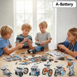 12-in-1 STEM Robot Building Kit Toys DIY Engineering Construction Set Educational Science Experiment Gift for Kids Teens
