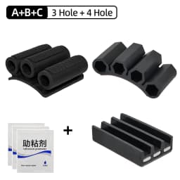 Magnetic Bit Holder 3/4 Holes Screwdriver Bit Holder Drill Bit Stand Storage Case with 3M Adhesive Tape Power Tools Accessories