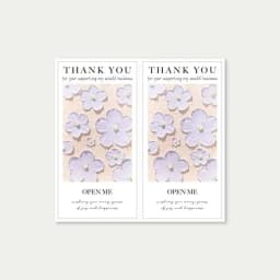 50PCS 5x10cm Rectangle Self-adhesive Thank You Sticker For Small Business Gift Box Seal Label Greeting Package Wholesale Supply