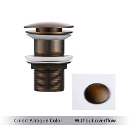 Bathroom Sink Drain Wash Basin Drainer Waste Pipe Sink Plug Pop-Up Button Luxury Brush Gold Brass Material Matt Black Rose