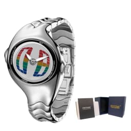 Y2K Digital Men's Watch Twisted Technology Dual-Display Vintage-Futuristic Style Timepiece Unique Metal Men's Quartz Wristwatch